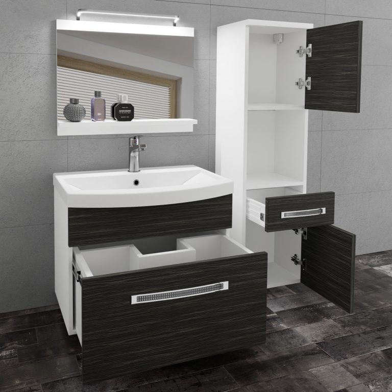 Koupelnový nábytek Belini Premium Full Version královský eben
+ umyvadlo + zrcadlo + LED osvětlení Glamour 40 Výrobce GLA M 3/0/W/HK/0/MB/PP