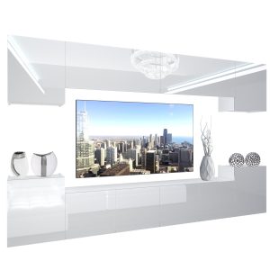Obývací stěna Belini Premium Full Version bílý lesk+ LED osvětlení Nexum 57 Výrobce