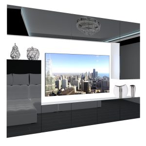 Obývací stěna Belini Premium Full Version  černý lesk + LED osvětlení Nexum 125 Výrobce
