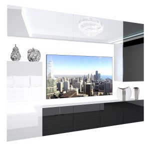Obývací stěna Belini Premium Full Version  bílý lesk / černý lesk + LED osvětlení Nexum 116 Výrobce
