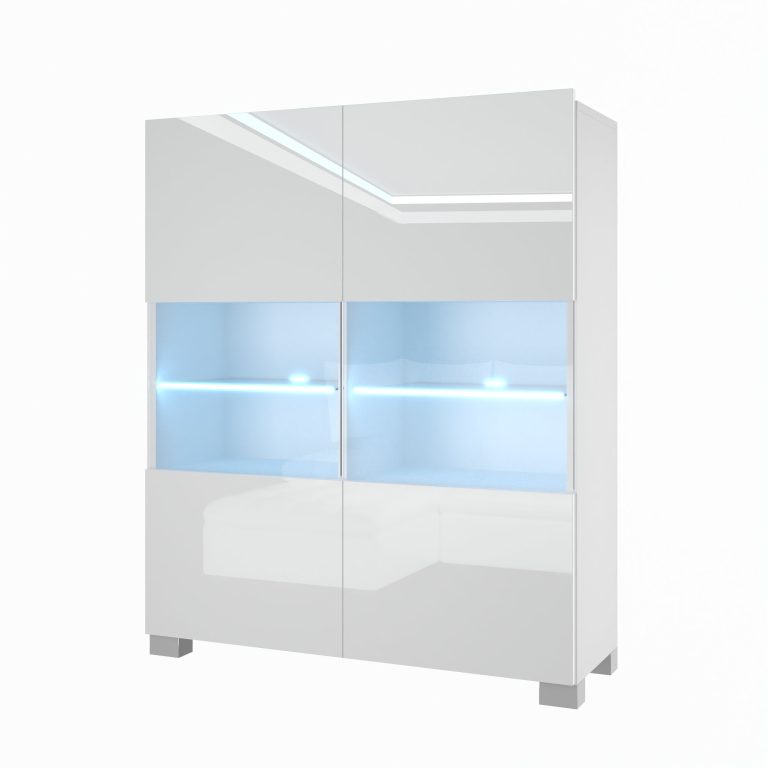 Komoda Belini Premium Full Version bílý lesk + LED osvětlení Nexum 2 Výrobce NEX KOM1/1/W/W/0/0