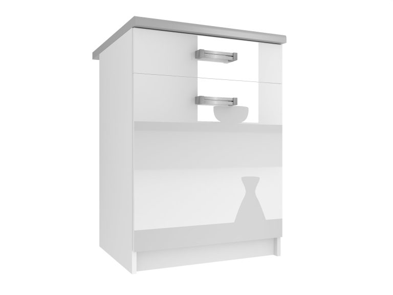 Kuchyňská skříňka Belini spodní se zásuvkami 60 cm bílý lesk s pracovní deskou Výrobce INF SDSZ1-60/0/WT/W/0/D
 