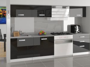Kuchyňská linka Belini 180 cm černý lesk bez pracovní desky Laurentino Výrobce
