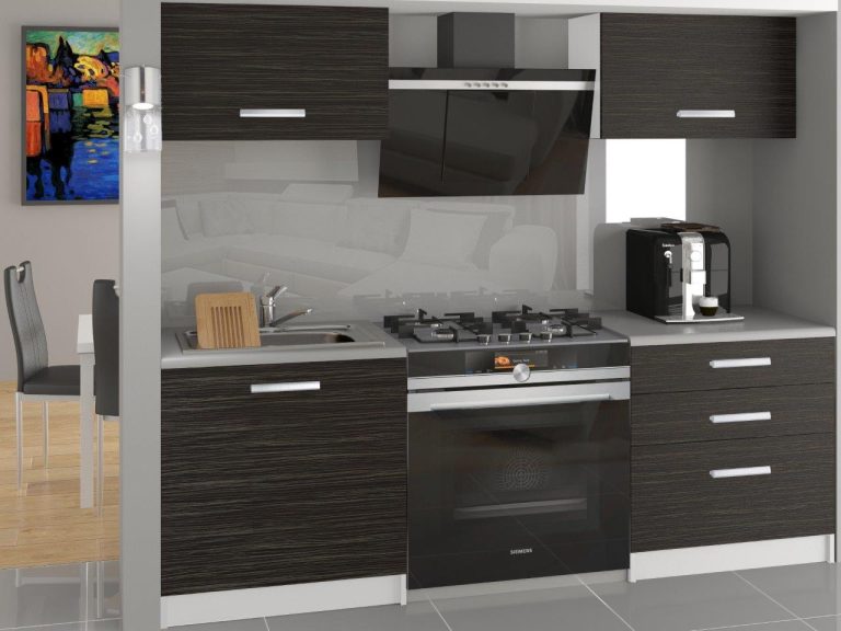 Kuchyňská linka Belini 120 cm královský eben s pracovní deskou Vulcano2 Výrobce TOR VULCANO2/3/WT/HK/0/B1