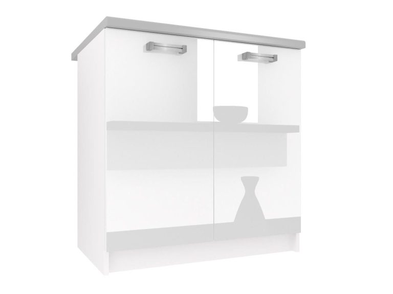 Kuchyňská skříňka Belini spodní 80 cm bílý lesk bez pracovní desky Výrobce INF SD80/0/WT/W/BB/D
