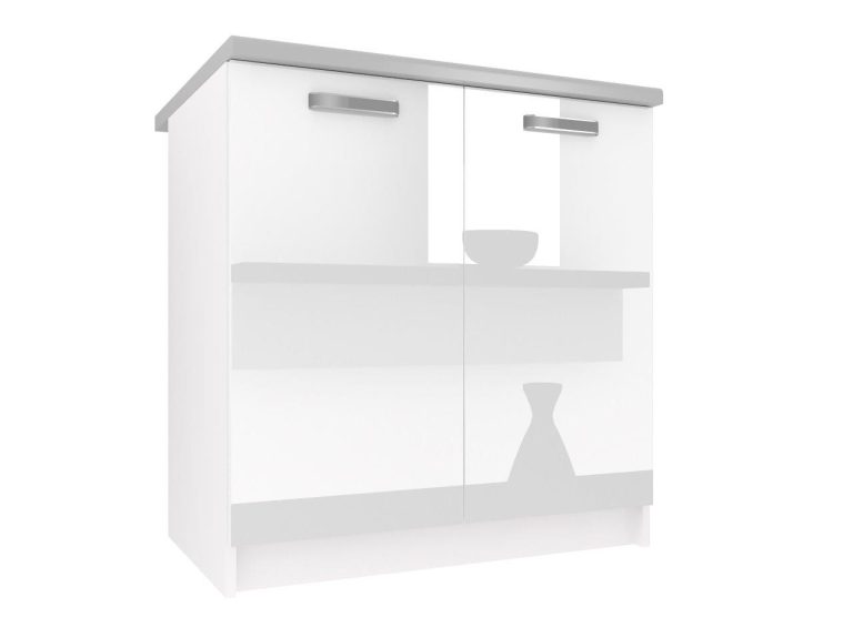 Kuchyňská skříňka Belini spodní 80 cm bílý lesk s pracovní deskou Výrobce INF SD80/0/WT/W/0/F