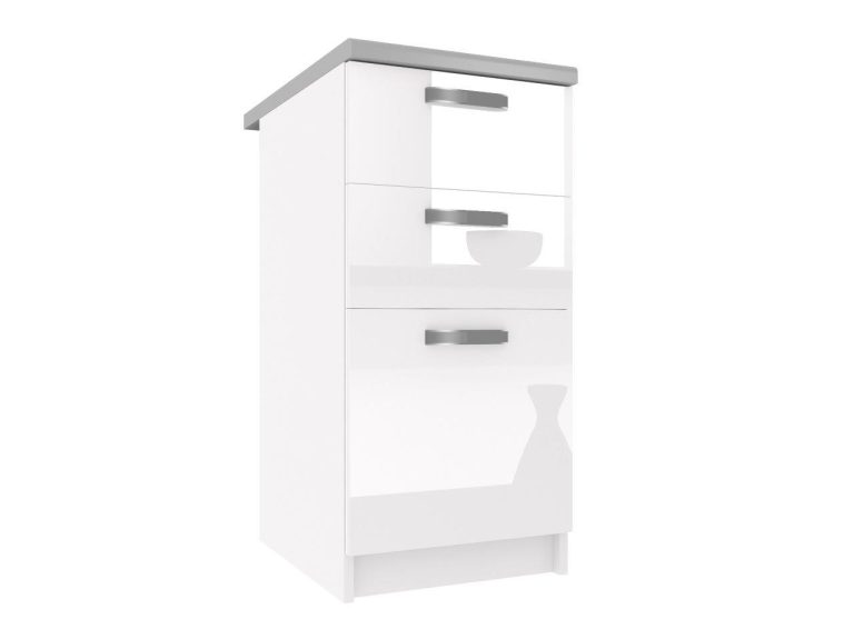 Kuchyňská skříňka Belini spodní se zásuvkami 40 cm bílý lesk s pracovní deskou Výrobce INF SDSZ40/0/WT/W/0/F
