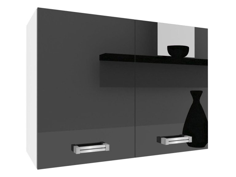Kuchyňská skříňka Belini horní 80 cm černý lesk Výrobce INF SG80/1/WT/B/0/D