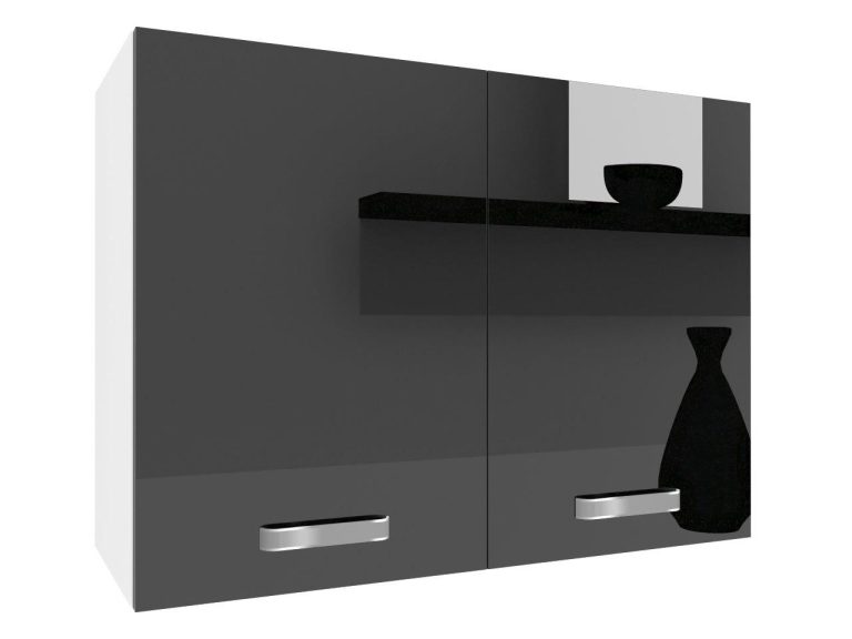 Kuchyňská skříňka Belini horní 80 cm černý lesk Výrobce INF SG80/1/WT/B/0/F