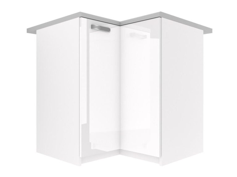 Kuchyňská skříňka Belini spodní rohová 90 cm bílý lesk bez pracovní desky Výrobce INF SNP90/1/WT/W/BB/F