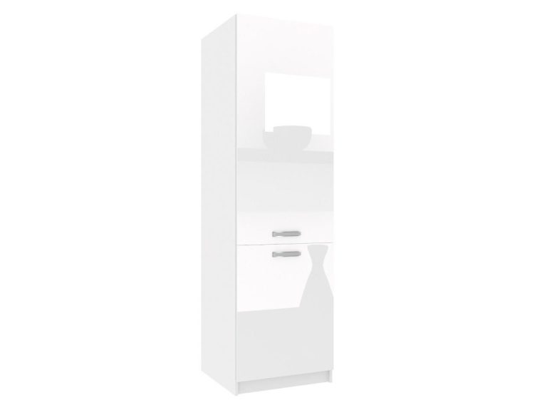 Vysoká kuchyňská skříňka Belini na vestavnou lednici 60 cm bílý lesk Výrobce INF SSL60/0/WT/W/0/F
