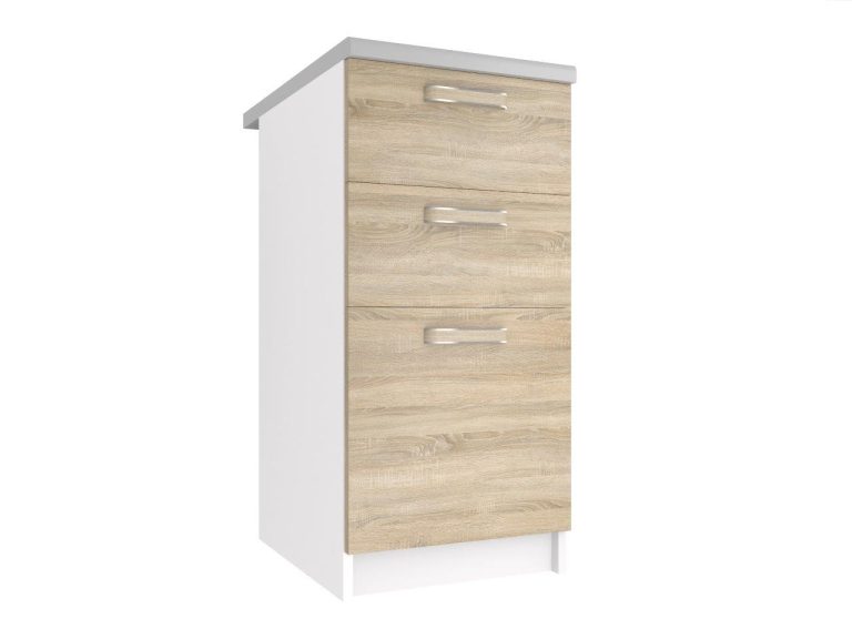 Kuchyňská skříňka Belini spodní se zásuvkami 40 cm dub sonoma s pracovní deskou Výrobce TOR SDSZ40/0/WT/DS/0/F
