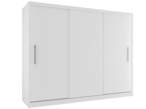 Šatní skříň 232 cm Belini bílý mat s posuvnými dveřmi a zrcadlem Výrobce SI SZP4/2/1W/3W/0/AL