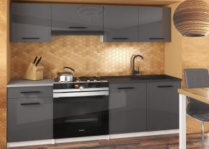 Kuchyňská linka Belini 180 cm šedý lesk
s pracovní deskou Superuniqa2 Výrobce