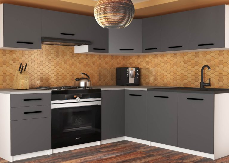 Kuchyňský nábytek 360 cm šedý antracitový grafitový bez pracovní desky Výrobce TOR LIDIAUNIQA2/2/WT/SR/BB/B1