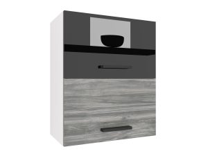 Kuchyňská skříňka Belini horní 60 cm černý lesk / šedý antracit Glamour Wood Výrobce INF SGP2-60/1/WT/BGW1/0/B1
