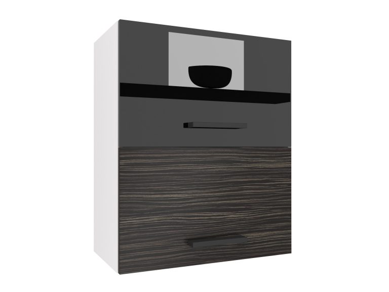 Kuchyňská skříňka Belini horní 60 cm černý lesk / královský eben Výrobce INF SGP2-60/1/WT/BHK/0/B1
