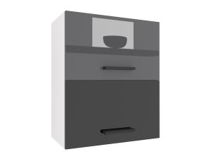 Kuchyňská skříňka Belini horní 60 cm šedý lesk / černý lesk Výrobce INF SGP2-60/1/WT/SB/0/B1