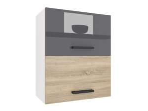 Kuchyňská skříňka Belini horní 60 cm šedý lesk / dub sonoma Výrobce INF SGP2-60/1/WT/SDS/0/B1