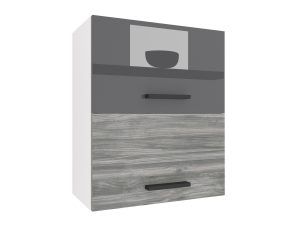 Kuchyňská skříňka Belini horní 60 cm šedý lesk / šedý antracit Glamour Wood Výrobce INF SGP2-60/1/WT/SDW/0/B1