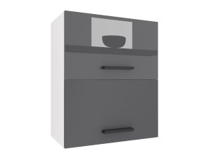 Kuchyňská skříňka Belini horní 60 cm šedý lesk / šedý mat Výrobce INF SGP2-60/1/WT/SSR/0/B1