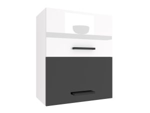 Kuchyňská skříňka Belini horní 60 cm bílý lesk / černý lesk Výrobce INF SGP2-60/1/WT/WB/0/B1