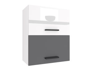 Kuchyňská skříňka Belini horní 60 cm bílý lesk / šedý lesk Výrobce INF SGP2-60/1/WT/WS/0/B