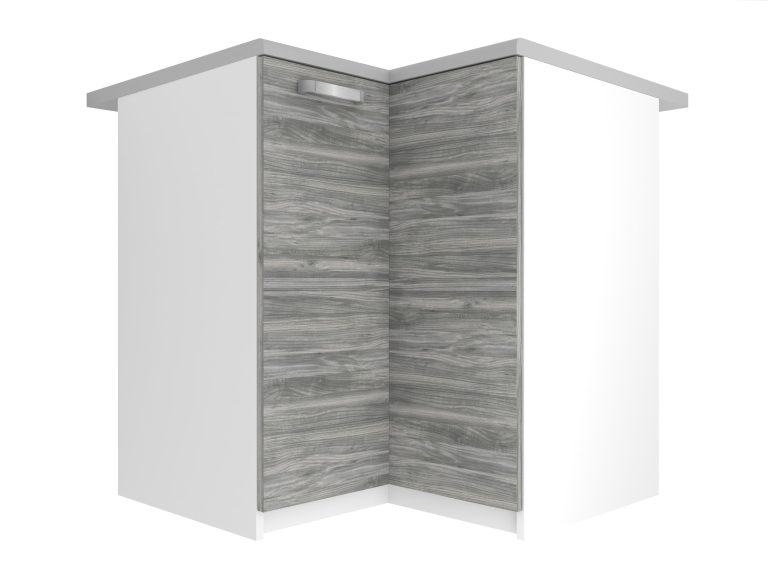 Kuchyňská skříňka Belini spodní rohová 90 cm šedý antracit Glamour Wood s pracovní deskou Výrobce TOR SNP90/2/WT/GW1/0/U