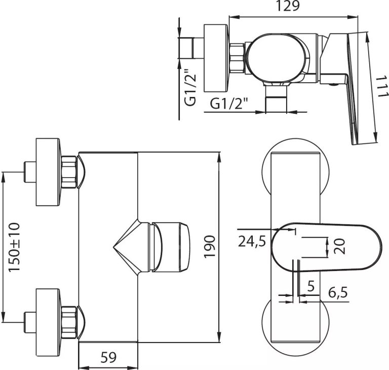 Sprchová baterie FERRO MILANO 005