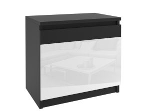 Noční stolek Belini černý / bílý Výrobce SI SN1/0/B/B/W/0