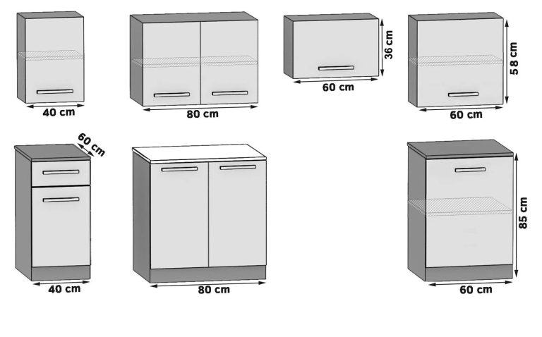 Kuchyňská linka Belini 240 cm bílý mat
s pracovní deskou Uniqa3 Výrobce TOR UNIQA3/3/WT/WT/0/E