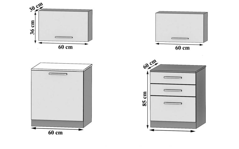 Kuchyňská linka Belini 120 cm bílý mat s pracovní deskou Vulcano2 Výrobce TOR VULCANO2/3/WT/WT/0/B1