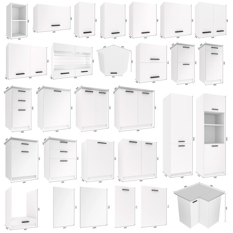 Kuchyňská skříňka Belini spodní se zásuvkami 60 cm bílý mat s pracovní deskou Výrobce TOR SDSZ60/0/WT/WT/0/B1

