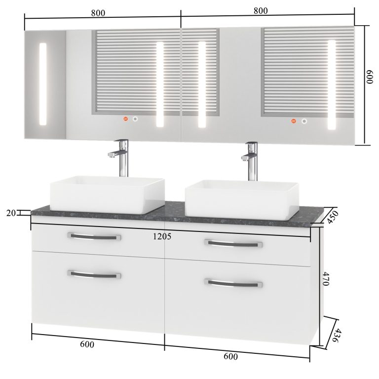Koupelnový nábytek Belini Premium Full Version bílý lesk Výrobce
Euphoria EUP P 120D/0/W/W/0/BK/MB