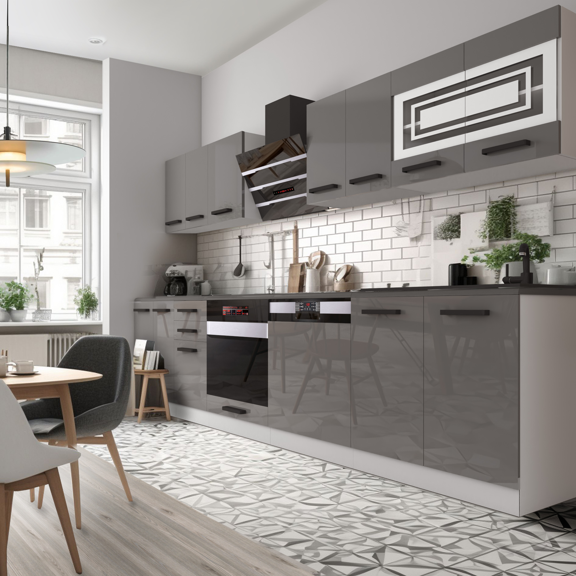 Stylová světlá kuchyně s moderním vybavením