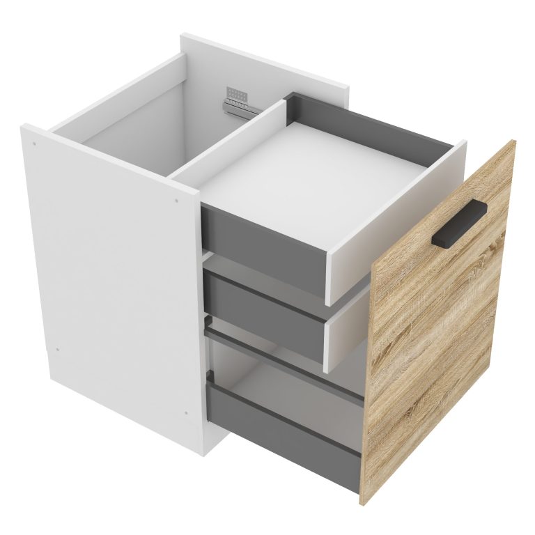 Kuchyňská skříňka dolní 60 cm šuplíky vnitřní TOR SDSZW60/0/WT/DS/0/B1/PP 