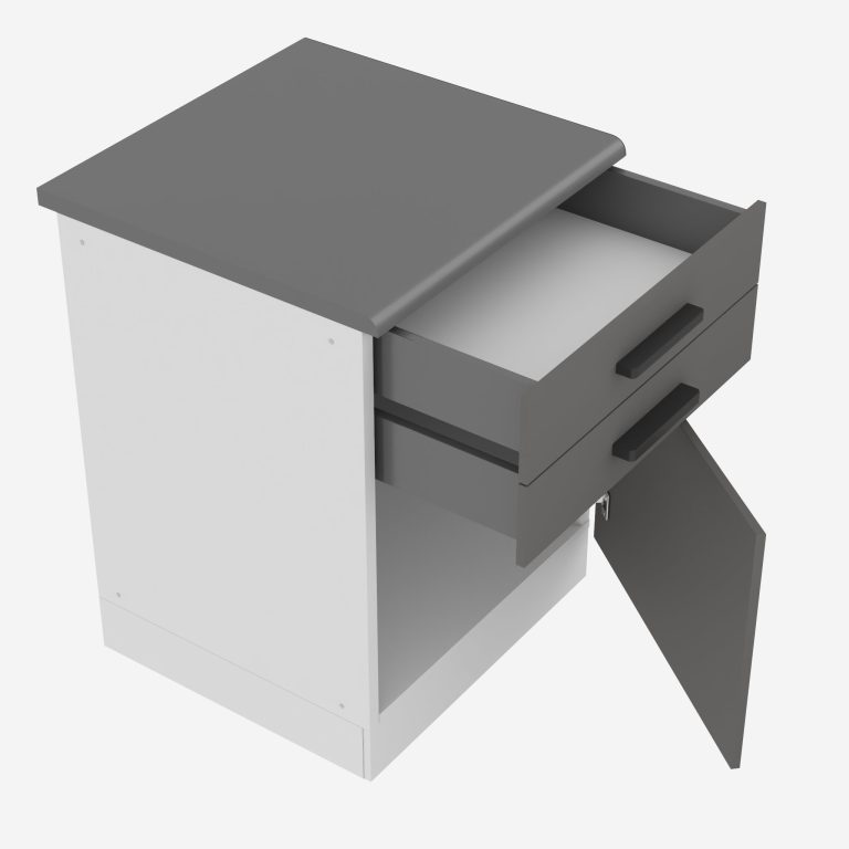 Kuchyňská skříňka Belini Premium Full Version spodní se zásuvkami 60 cm šedý mat s pracovní deskou Výrobce TOR SDSZ60/0/WT/SR/B/B1/PP
