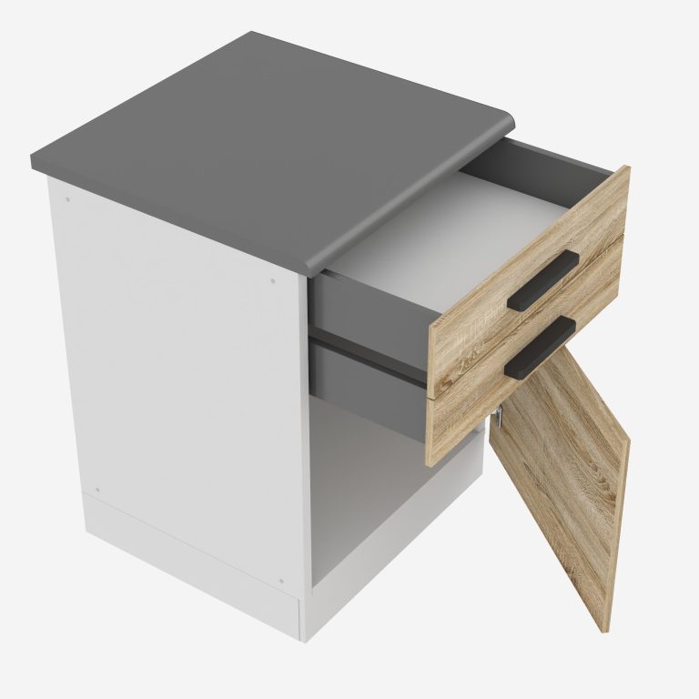 Kuchyňská skříňka Belini Premium Full Version spodní se zásuvkami 60 cm dub sonoma s pracovní deskou Výrobce TOR SDSZ60/0/WT/DS/B/B1/PP
