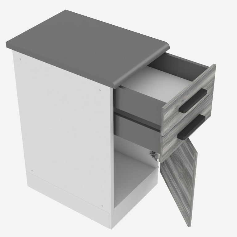 Kuchyňská skříňka Belini Premium Full Version spodní se zásuvkami 40 cm šedý antracit Glamour Wood s pracovní deskou Výrobce TOR SDSZ40/0/WT/GW/B/B1/PP