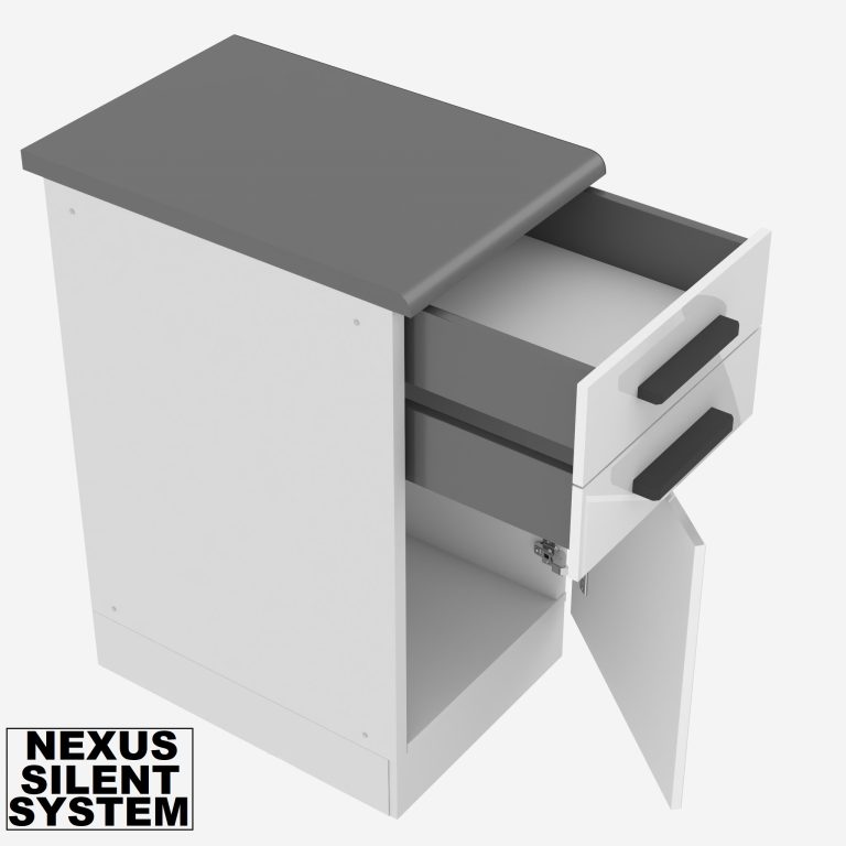 Kuchyňská linka Belini Premium Full Version 300 cm černý lesk s pracovní deskou MILA Výrobce INF MILA/0/WT/B/B/B1