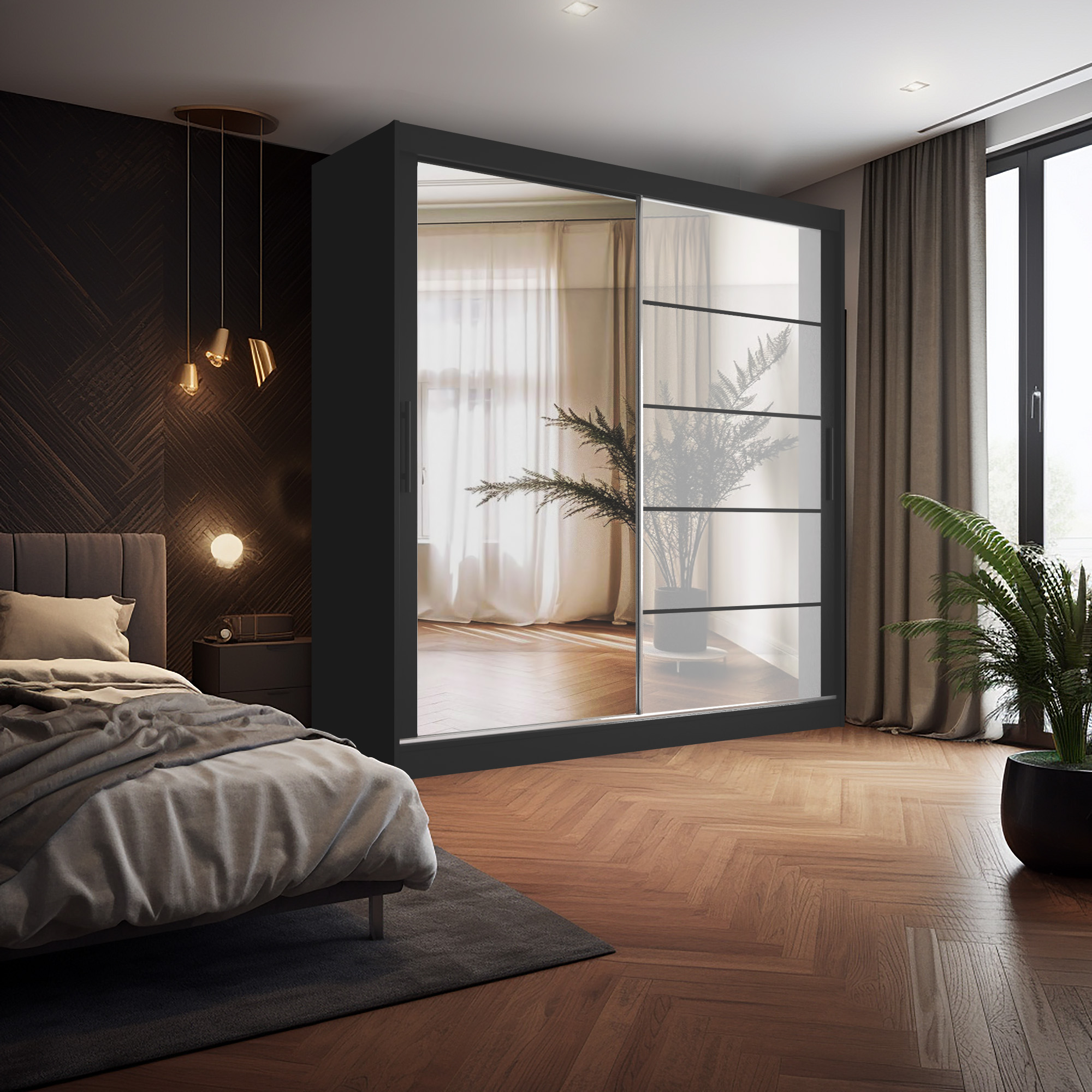 Inspirující ložnice s moderním nábytkem