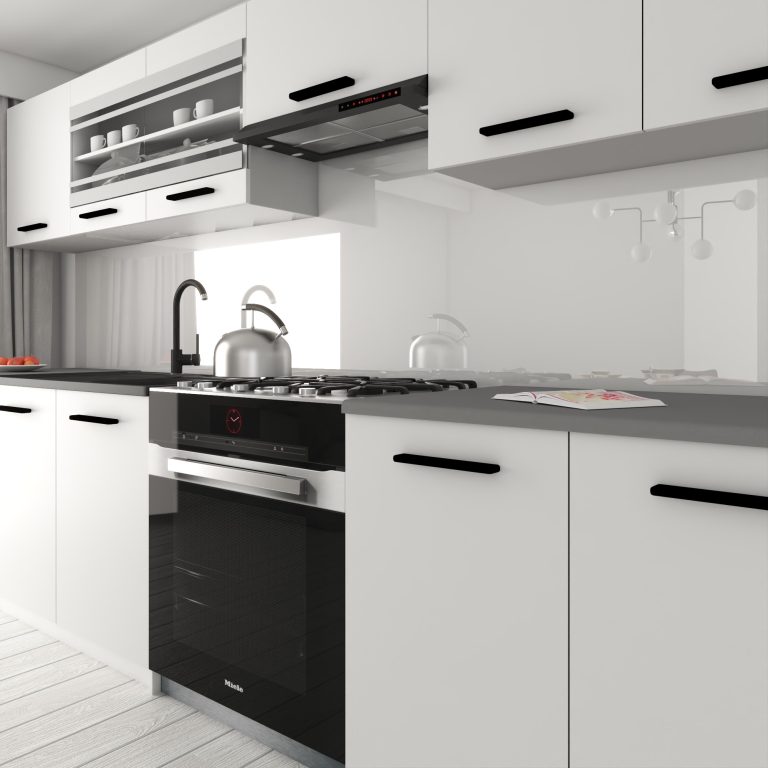 Kuchyňský nábytek 260 cm bílá matná s pracovní deskou Výrobce TOR PRIMO260/3/WT/WT/0/B1