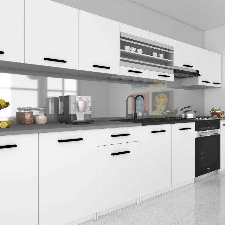 Kuchyňský nábytek 320 cm bílá matná s pracovní deskou Výrobce TOR PRIMO320/4/WT/WT/0/B1