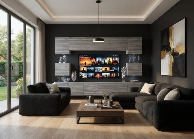 Obývací stěna 300 cm TV šedá antracit grafit Výrobce IMP PRIMO 3/5/W/GW1/0/0