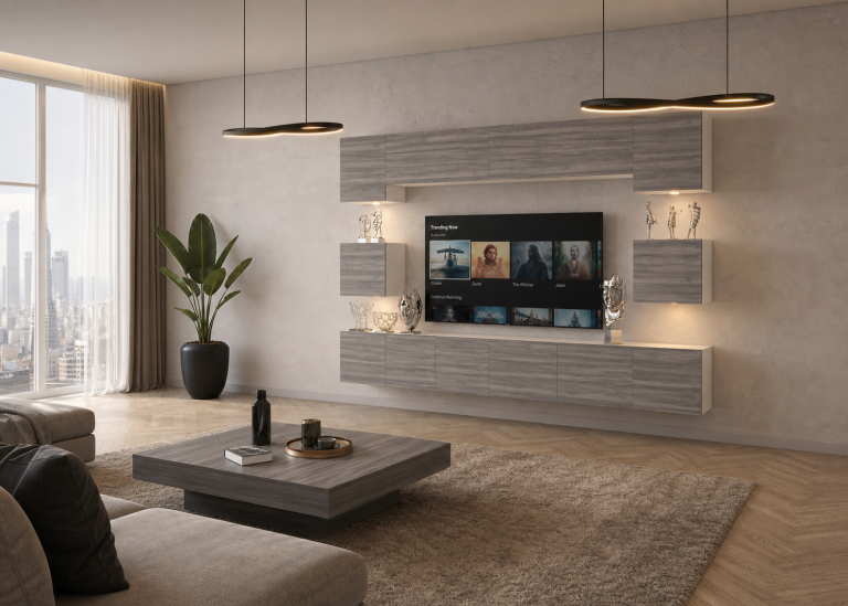 Obývací stěna 300 cm TV šedá antracit grafit Výrobce IMP PRIMO 3/5/W/GW1/0/0