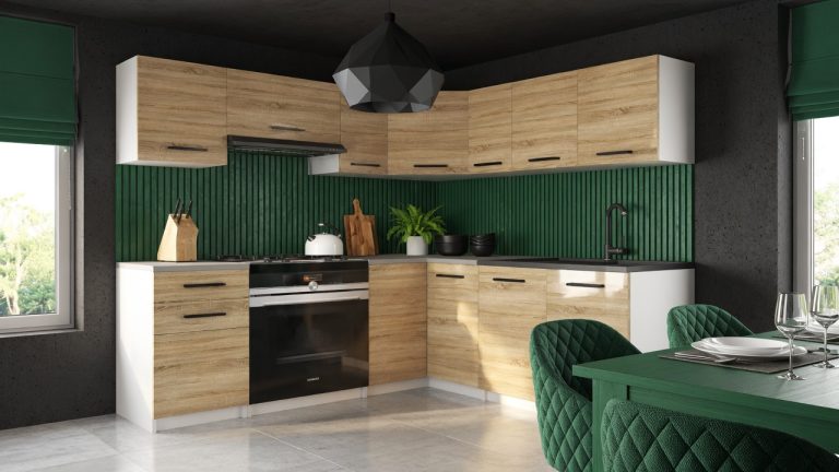Kuchyňská linka Belini 360 cm dub sonoma s pracovní deskou Lidiauniqa2 Výrobce TOR LIDIAUNIQA2/4/WT/DS/0/B1