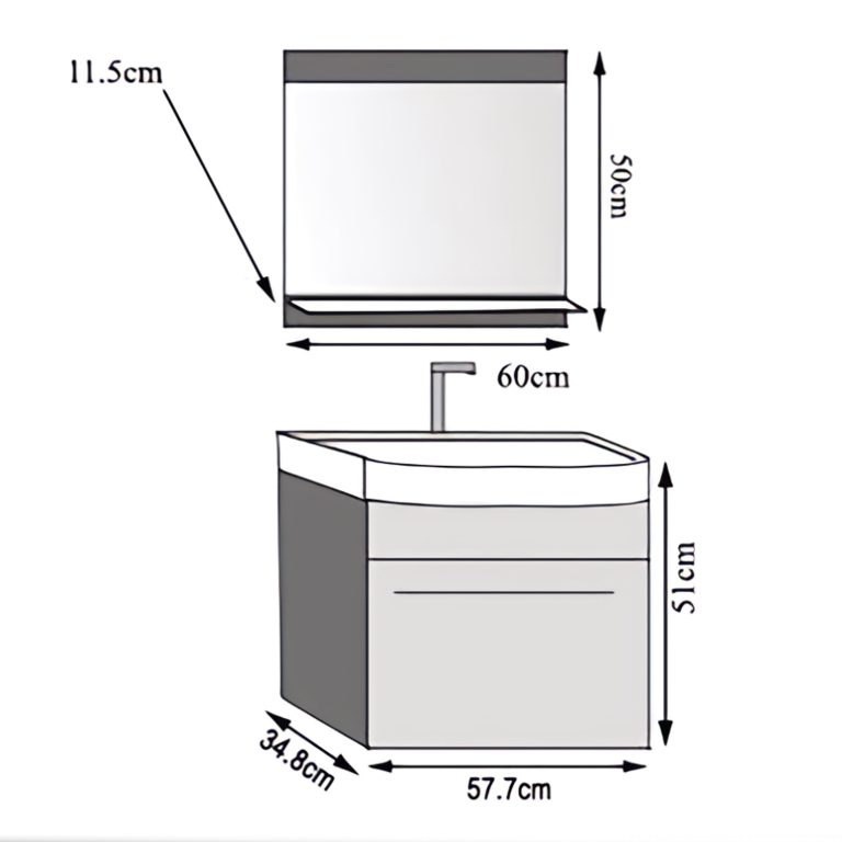 Koupelnový nábytek Belini černý mat / královský eben + umyvadlo + zrcadlo Výrobce ROD M 1/0/W/BHK/0/ZW