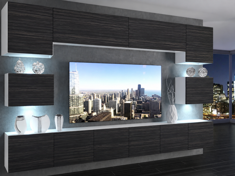 Obývací stěna 300 cm TV/RTV černá eben Výrobce IMP 3/5/W/HK/0/0