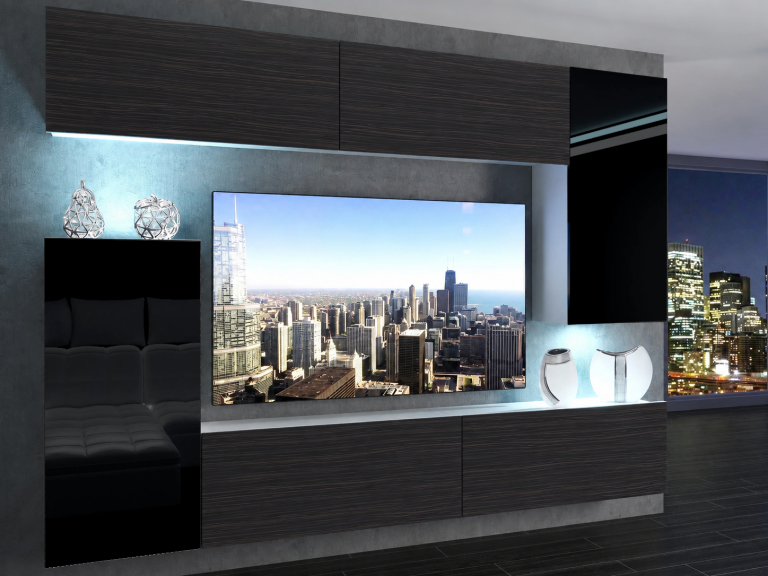 Obývací stěna 250 cm TV/RTV černá eben Výrobce IMP 8/5/W/HKBBHK/0/0