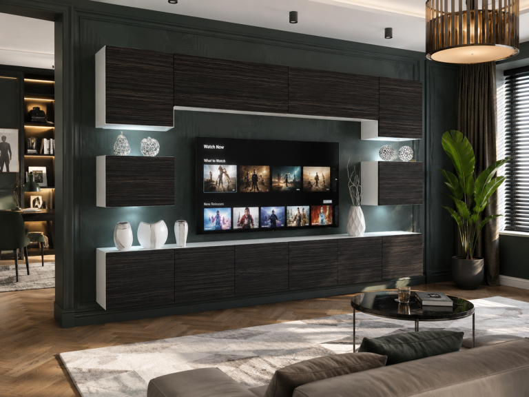 Obývací stěna 300 cm TV/RTV černá eben Výrobce IMP 3/5/W/HK/0/0